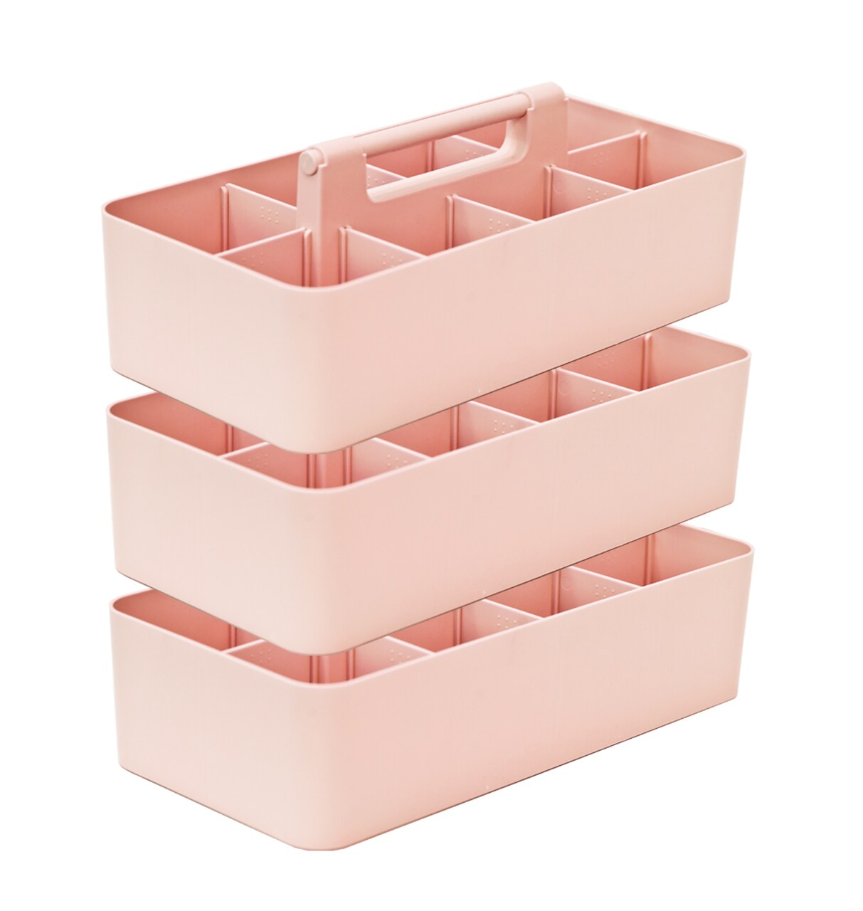 Enjoy Organizer Portable Caddy with Handle – 8-Compartment Storage Bin with Removable Dividers for Office, Crafts, and Home – Made in USA